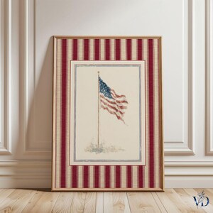 4th of July Gallery Wall Set - Independence Day Prints, Coastal Americana Patriotic Summer Art