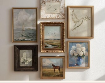Mais de 600 pôsteres para parede com tema de casa de campo francesa - Decoração vintage estilo cottagecore, pacote de pôsteres para imprimir em estilo fazenda com toques leves e acadêmicos.