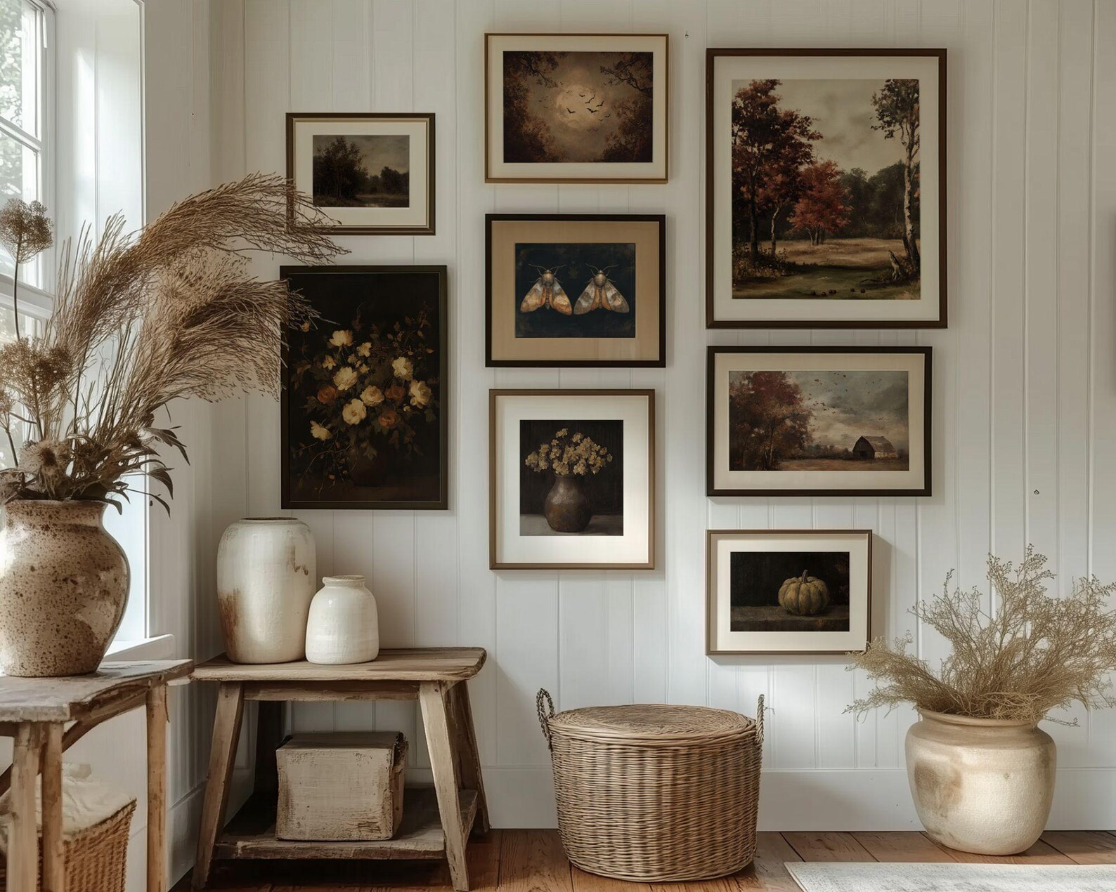 35 Rustic Farmhouse Fall Gallery Wall Prints - Neutral Countryside ...