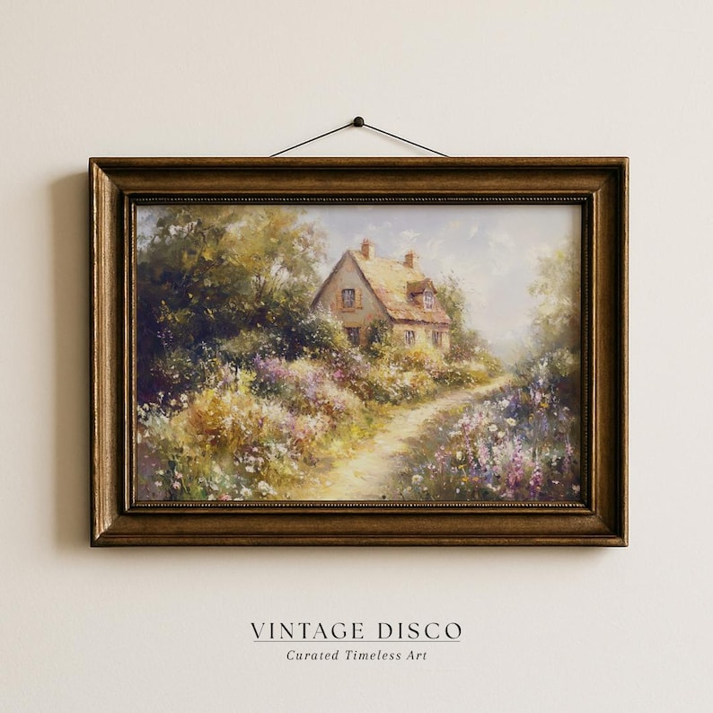 Cottage Garden Print: French Country Spring Landscape (Digital Download) image 4