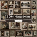 600+ Vintage Moody Gallery Wall Prints - Rustic Grounding Wall Art, Dark Academia Cottagecore Decor