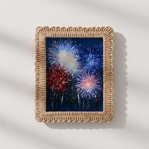 Independence Day Fireworks Art Print - Colorful Patriotic 4th of July Decor, Festive Summer Printable