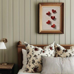 Valentines Love Heart Painting - Romantic Girls Y2K Apartment Print, Chic Galentines Party Decor