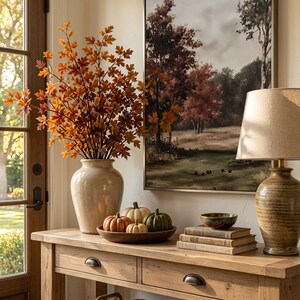 Apple Orchard Fall Landscape Print - Vintage Farmhouse Autumn Wall Art, Cottagecore Harvest Printable