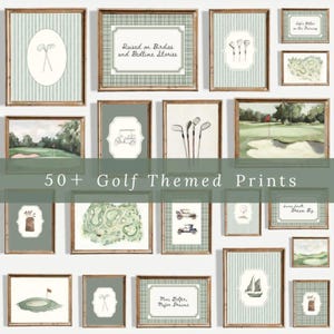 50+ Golf Nursery Gallery Wall Art Prints: Printable Baby Gift, Vintage Preppy Boy Decor
