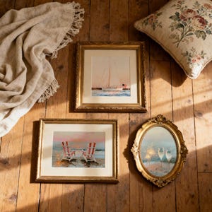 4th of July Gallery Wall Set - Independence Day Prints, Coastal Grandmillenial Patriotic Summer Art
