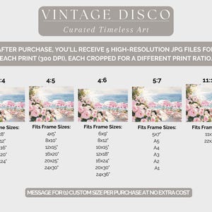 Roze Grandmillenial Coastal Beach Club-print - Coquette Preppy Summer bloemenprint, shabby-chic decor afbeelding 11