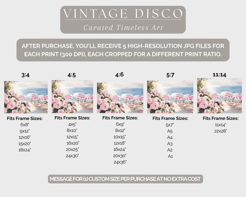 Roze Grandmillenial Coastal Beach Club-print - Coquette Preppy Summer bloemenprint, shabby-chic decor afbeelding 11
