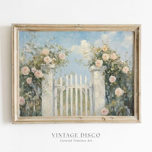Cottage Garden Rose Print: Vintage French Country Wall Art (Digital Download)