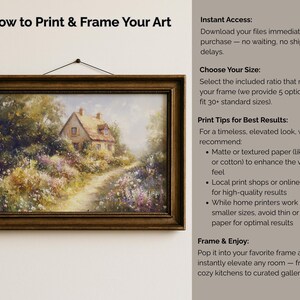 Cottage Garden Print: French Country Spring Landscape (Digital Download) image 8