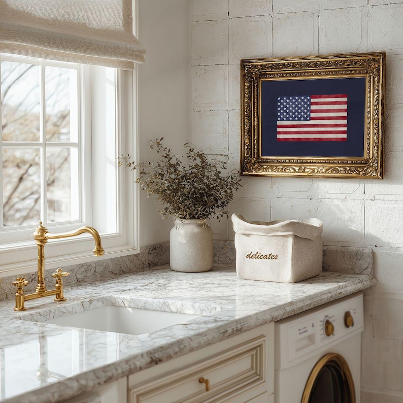 4th of July Gallery Wall Set - Independence Day Prints, Coastal Grandmillenial Patriotic Summer Art