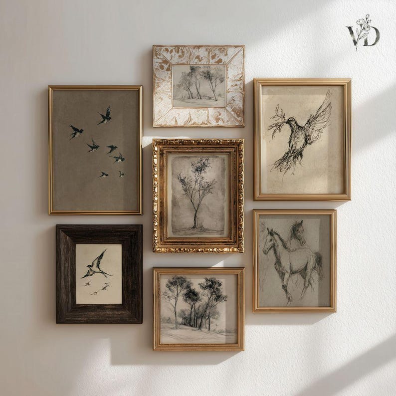 200+ Minimalist Sketch Art Prints - Neutral Gallery Wall Printables, Line Drawing Bundle, Scandinavian Decor