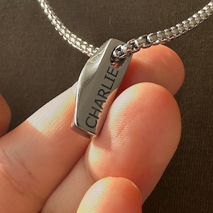 Men&#39;s Personalised Necklace, Engraved Name Necklace, Custom Necklace For Men, Engraved Name Necklace, Fathers Day Gift, Christmas Gift