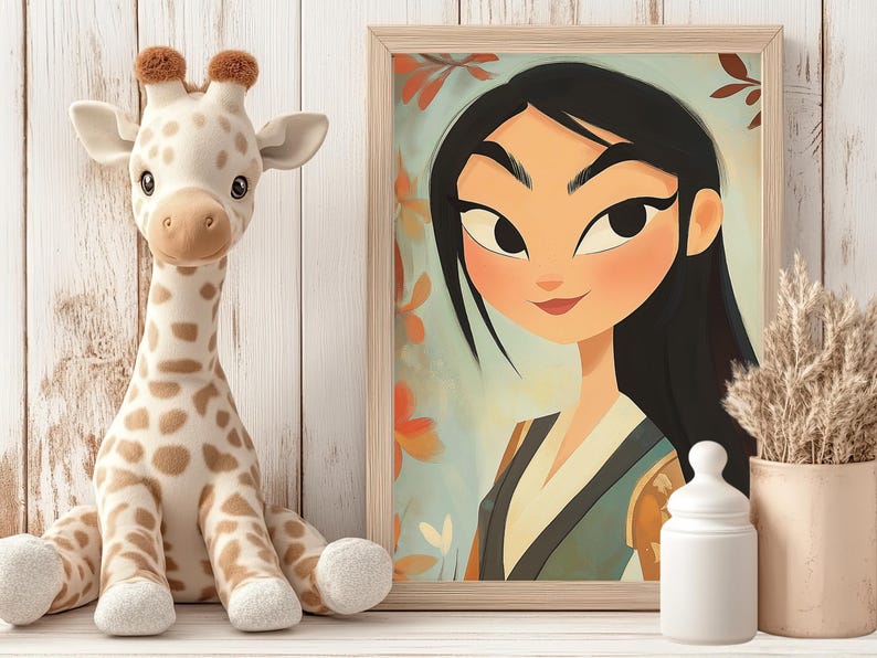 Mulan Art Print, Fairytale Storybook Princess Wall Decor - Etsy