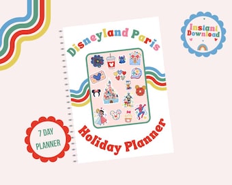 Planificador de viajes a Disneyland París, itinerario arcoíris, organizador de vacaciones (PDF)