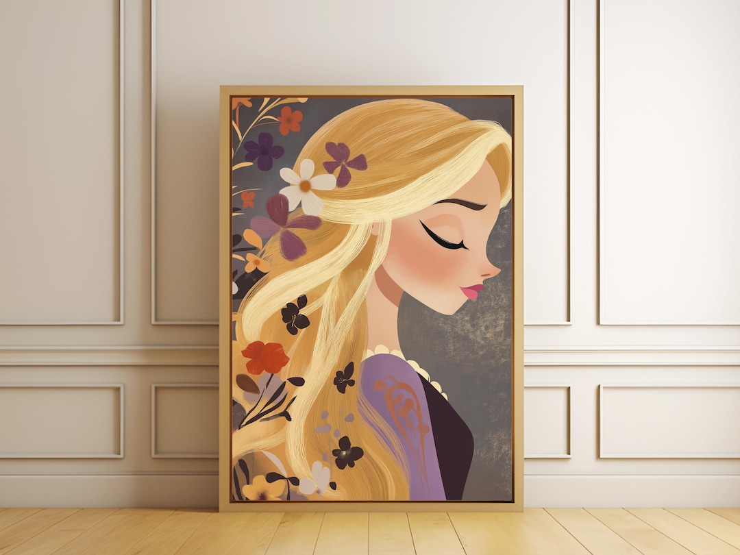 Disney Princess Art Print, Whimsical Fairytale Wall Decor, Storybook ...