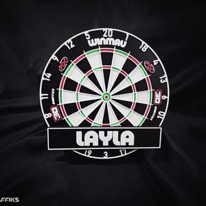 Custom Darts Sign – Personalised Dartboard Wall Décor | Game Room Sign | Man Cave Gift | Pub Bar Decoration | Dart Player Gift