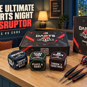 Darts Vs Cube | Seriously Funny Party Game | Family & Friends Night | Pub Night Challenge | Unique Skill Game | Fathers Day