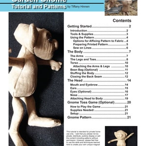 How to Make Garden Gnomes PDF Tutorial Pattern and Instructions for Bean Bag Plush Dolls image 2