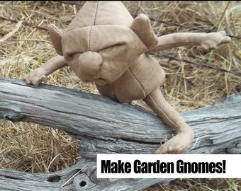 How to Make Garden Gnomes (PDF Tutorial) - Pattern and Instructions for Bean Bag Plush Dolls