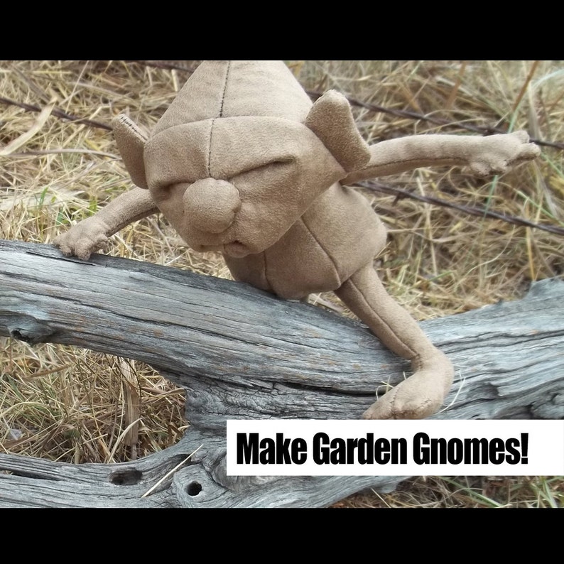 How to Make Garden Gnomes PDF Tutorial Pattern and Instructions for Bean Bag Plush Dolls image 1