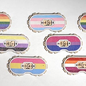 Contadores de banderas del orgullo / Rastreador de puntos de vida para DnD, MTG, TCG, etc. / Contador de puntos para crochet