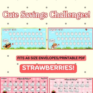 4 Mini Savings Challenge Bundle Cash Stuffing Cash Envelopes Spring