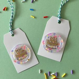Geburtstag Geschenkanhänger, handgestempeltes Wachssiegel, Wachssiegel Geschenkanhänger, handgemachter Geschenkanhänger, einzigartige Geschenkanhänger