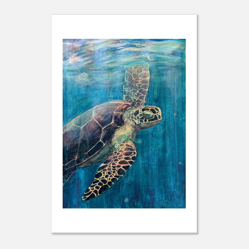 Turtle Gaze art print by Daniel Wesson (sea turtle painting), view 5