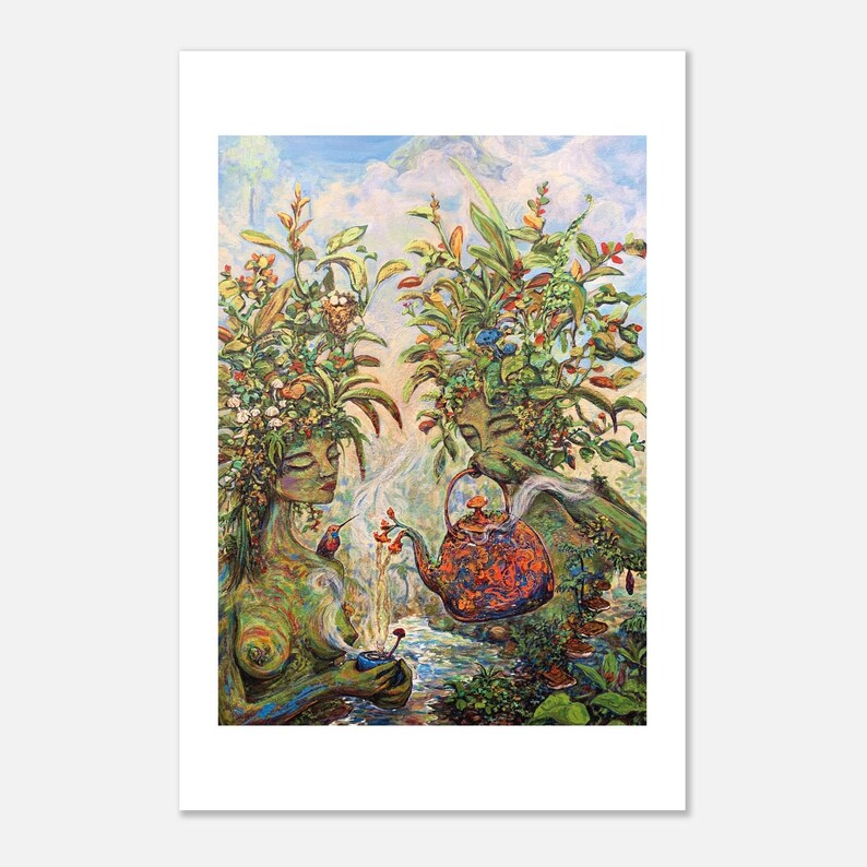 Jungle Tea Time art print by Daniel Wesson (tea lover gift), view 5