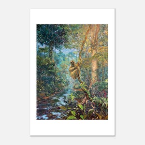 Three-Toed Sloth art print by Daniel Wesson (sloth wall art), view 4