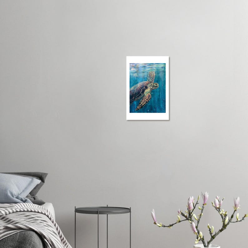 Turtle Gaze art print by Daniel Wesson (sea turtle painting), view 3
