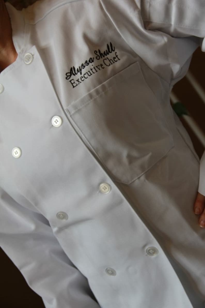 ADULT Professional Personalized Chef Coat Embroidered Etsy