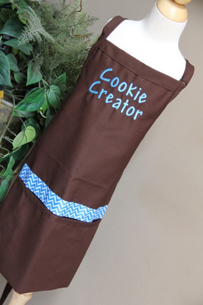 Personalized Embroidered Adult Apron CUSTOM wording or BUSINESS name