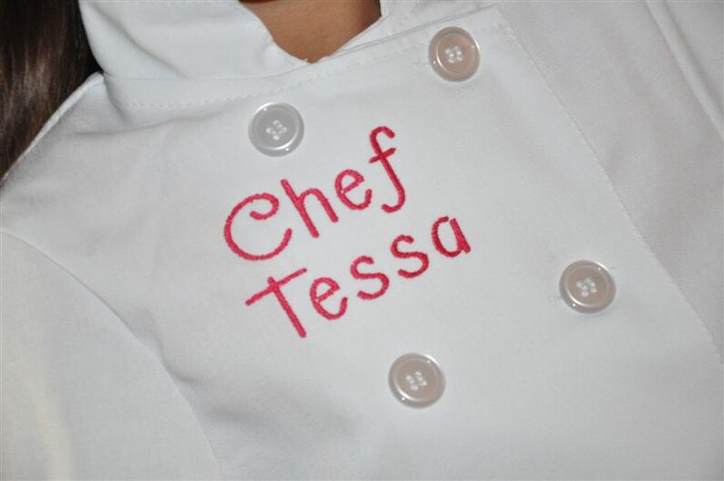Child's Personalized Chef Coat and Matching Hat Set Etsy