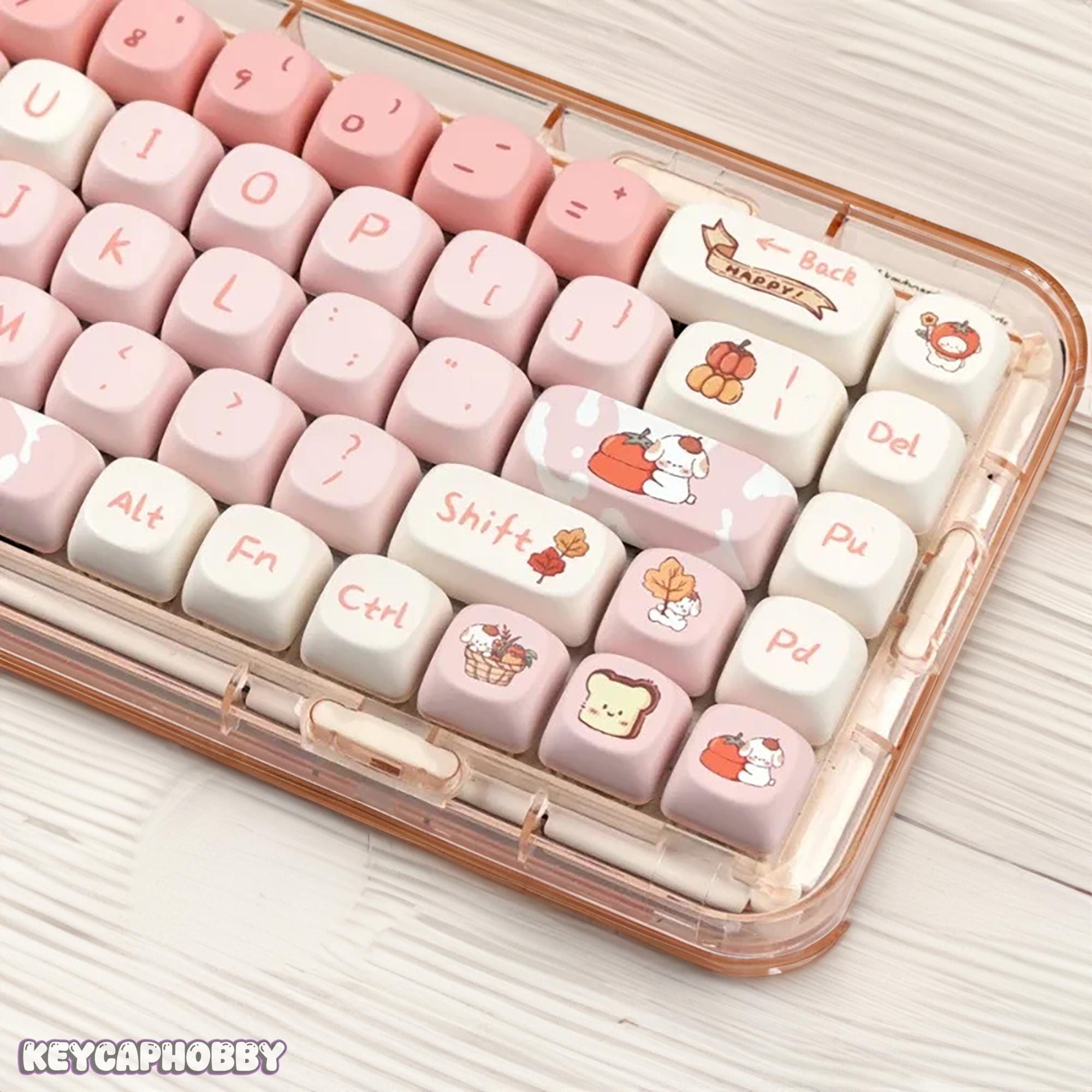 Cute Autumn Pup Theme Custom Keycap Set for Mechanical Keyboard | 140 ...