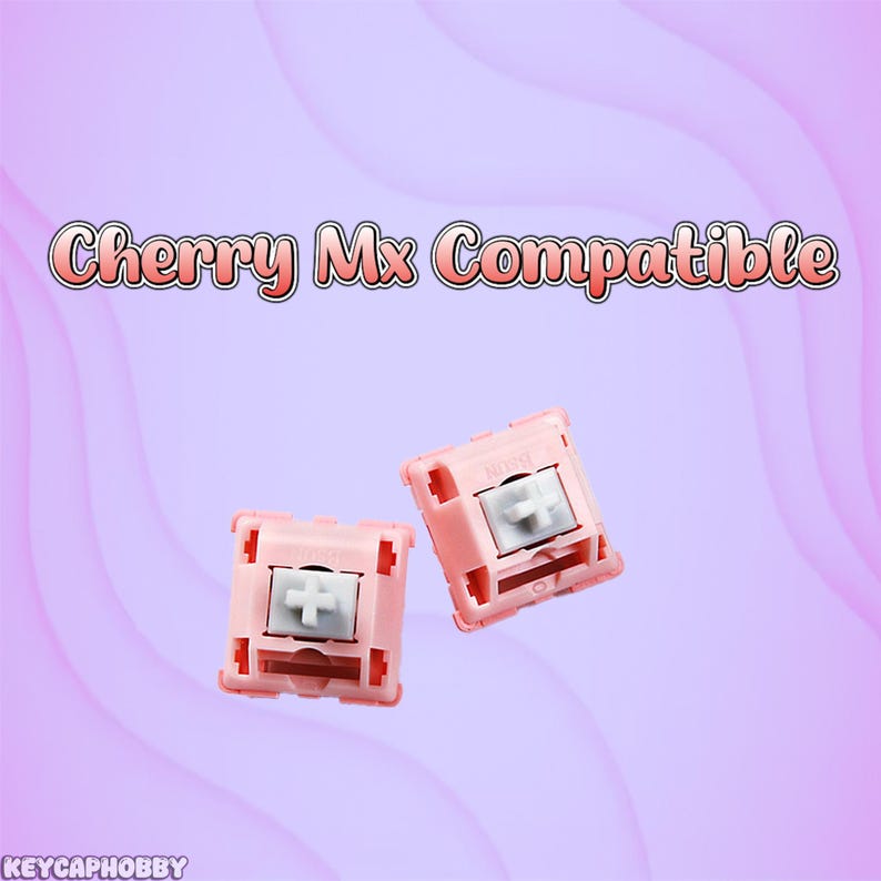 Gummy purple and pink keycaps