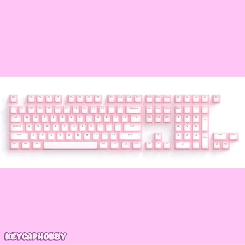 Gummy purple and pink keycaps