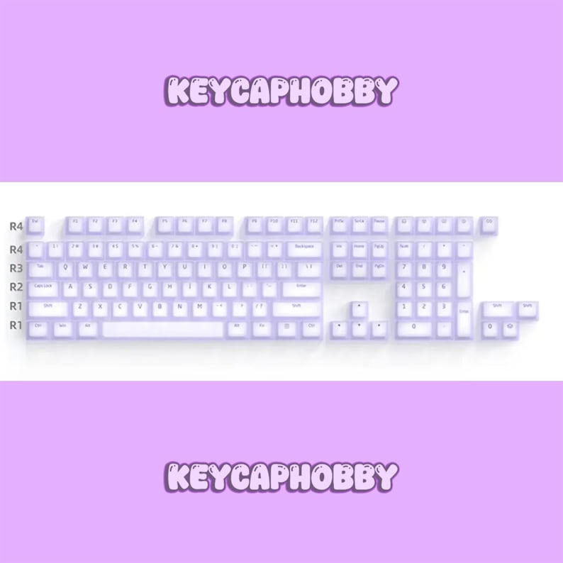 Gummy purple and pink keycaps