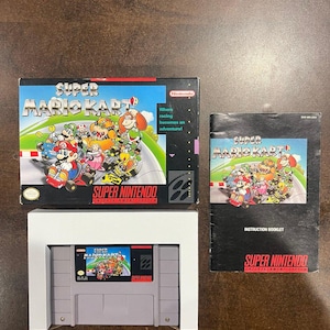 Super Mario Kart SNES Super Nintendo Complete in Box CIB