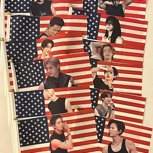 Custom handheld Enhypen American Flags ENHYPEN