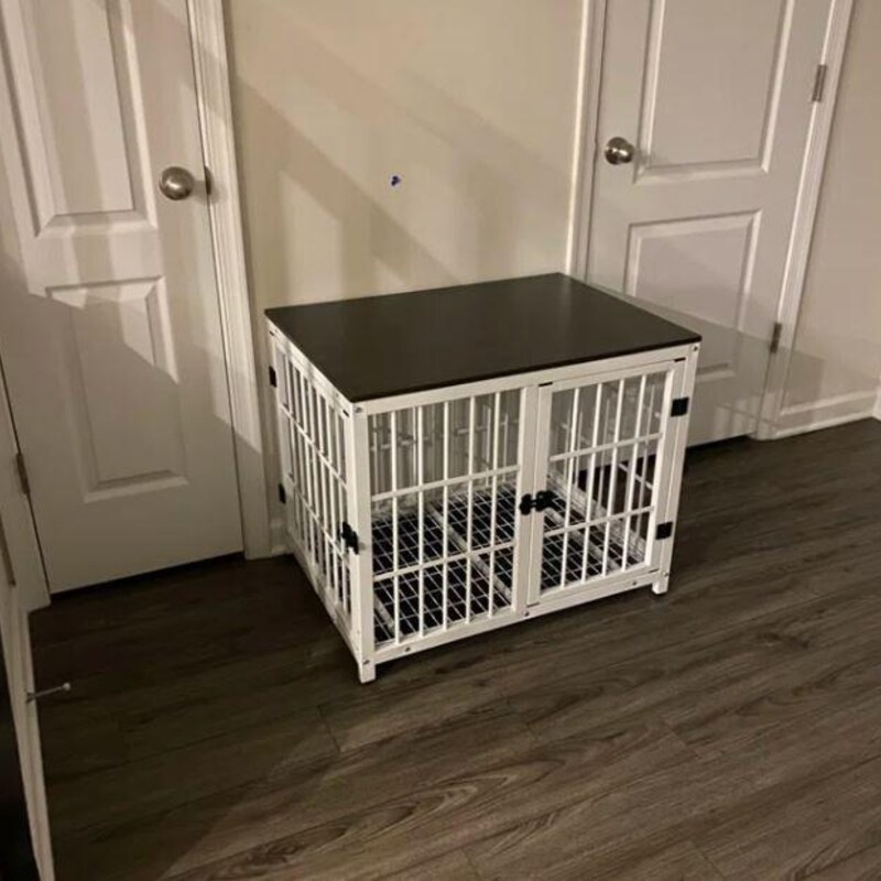 View of Wooden Dog Crate - Etsy