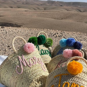 PERSONALIZED mini straw basket,bridal shower bags,customized straw bags,custom beach bag,straw tote,straw beach bag name ,embroidered bags