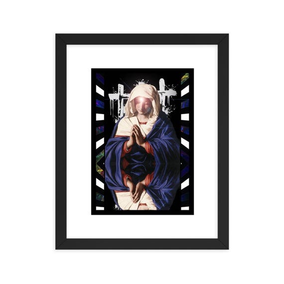 聖母マリアの額入りポスター - Etsy 日本