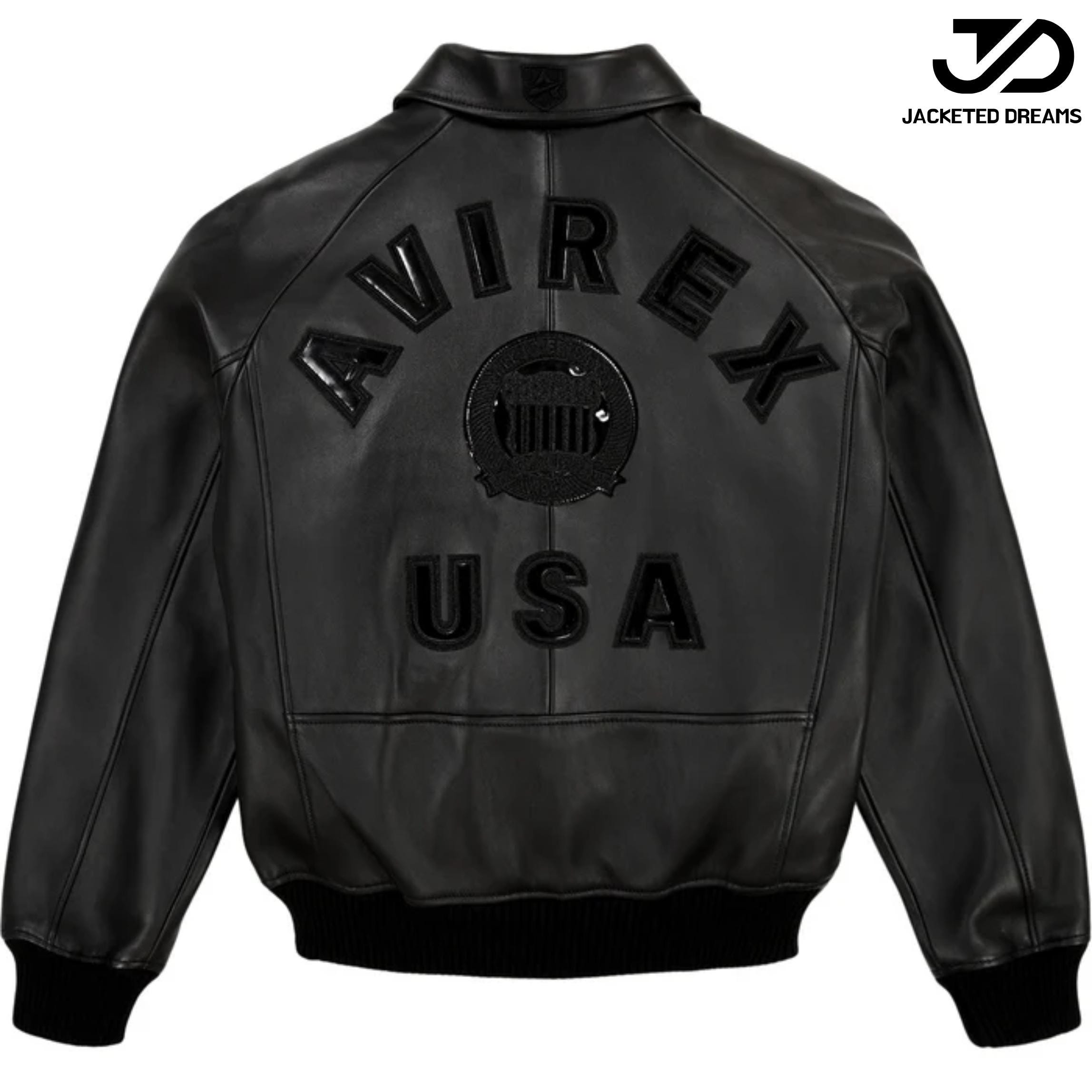 bomber jacket blouson cuir avirex usa