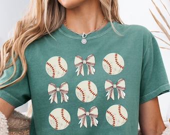 Comfort Colors® Coquette Baseball Shirt, Baseball Mama Shirt, Womens Baseball Shirt, Baseball Lover Mother’s Day Gift, Baseball Season