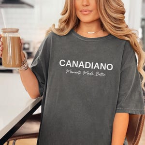 Comfort Colors® Canadiano Coffee Shirt, No Americano Tee, Gift for Canadians, Free Canada Shirt, Canadian Independence Tee, Anti Trump Shirt