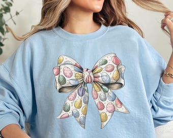 Easter Sweatshirt, Happy Easter Sweatshirt, Coquette Easter Shirts, Easter Shirt for Women, Easter T-Shirt for Women, Happy Easter Day Gift