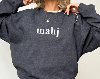Mahjong Sweatshirt, Funny Mahjong Gift, Gift for Mahj, Lover Mahjong Social Club, Cute Mahjong Shirt, Game Shirt, Gift for Mom, Gift for Dad