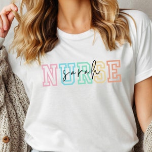 Personalized Nurse Shirt, Custom Nurse Shirt, Nurse Shirt, Nursing School Tee, Nurse Tee, Gift For Nurse, ER Nurse Shirts